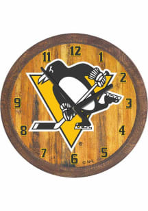Pittsburgh Penguins Faux Barrel Top Wall Clock