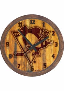 Pittsburgh Penguins Branded Faux Barrel Top Wall Clock