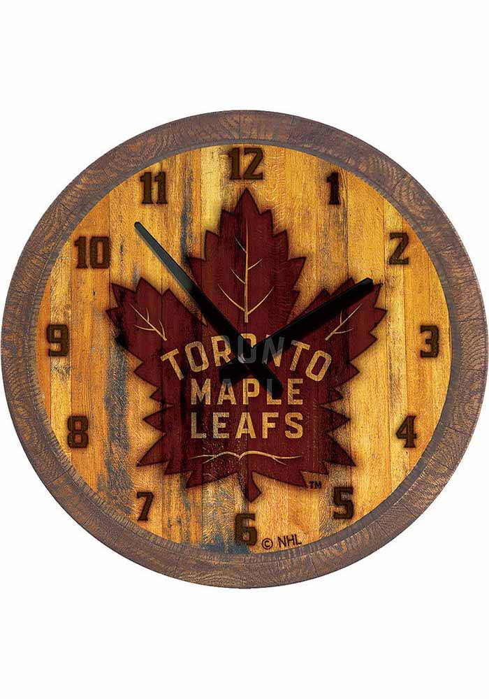 Toronto Maple Leafs Branded Faux Barrel Top Wall Clock