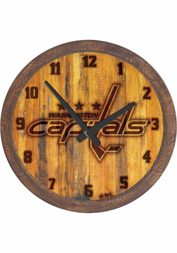 Washington Capitals Branded Faux Barrel Top Wall Clock