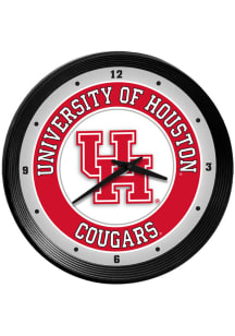 Houston Cougars Ribbed Frame Wall Clock