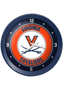 Virginia Cavaliers Ribbed Frame Wall Clock