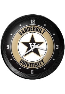Vanderbilt Commodores Ribbed Frame Wall Clock