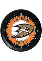 Anaheim Ducks Ribbed Frame Wall Clock