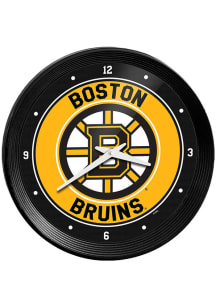 Boston Bruins Ribbed Frame Wall Clock