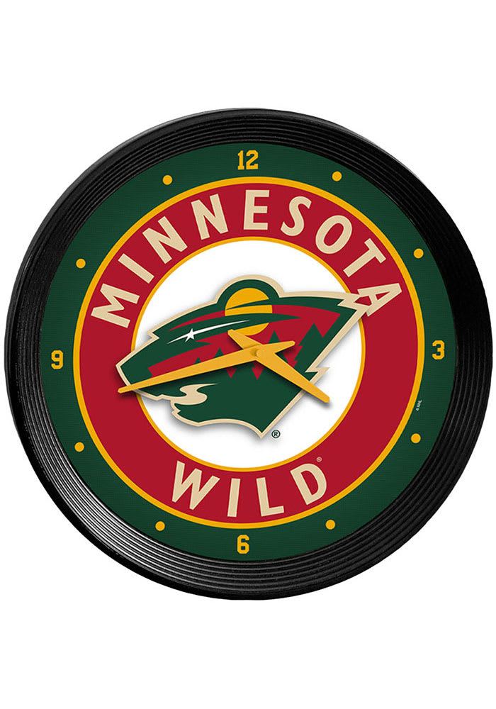 Minnesota Wild Ribbed Frame Wall Clock