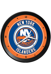New York Islanders Ribbed Frame Wall Clock