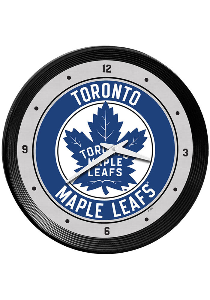 Toronto Maple Leafs Ribbed Frame Wall Clock