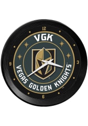 Vegas Golden Knights Ribbed Frame Wall Clock