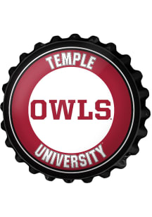 The Fan-Brand Temple Owls Mascot Bottle Cap Wall Sign