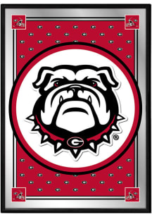 The Fan-Brand Georgia Bulldogs Logo Team Spirit Framed Mirrored Wall Sign