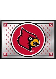 The Fan-Brand Louisville Cardinals Team Spirit Framed Mirrored Wall Sign