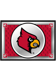 The Fan-Brand Louisville Cardinals Team Spirit Framed Mirrored Wall Sign