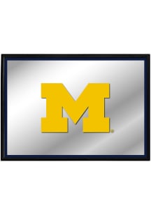 The Fan-Brand Michigan Wolverines Framed Mirrored Wall Sign