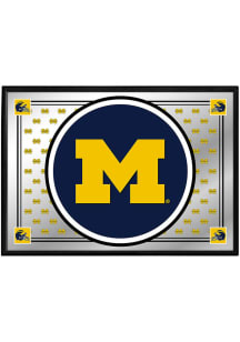 The Fan-Brand Michigan Wolverines Team Spirit Framed Mirrored Wall Sign