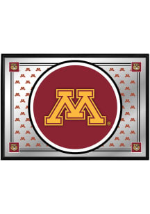The Fan-Brand Minnesota Golden Gophers Team Spirit Framed Mirrored Wall Sign