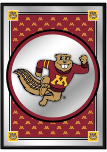 The Fan-Brand Minnesota Golden Gophers Mascot Team Spirit Mirrored Wall Sign
