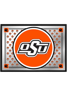 The Fan-Brand Oklahoma State Cowboys Team Spirit Framed Mirrored Wall Sign