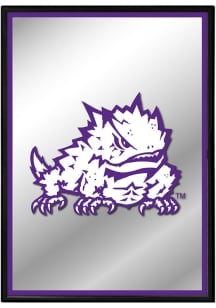 The Fan-Brand TCU Horned Frogs Mascot Framed Mirrored Wall Sign