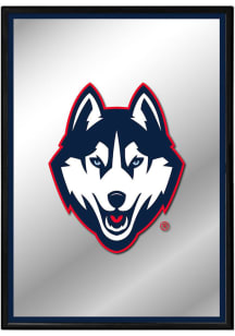 The Fan-Brand UConn Huskies Mascot Framed Mirrored Wall Sign