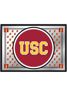 The Fan-Brand USC Trojans Team Spirit Framed Mirrored Wall Sign