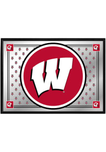 The Fan-Brand Wisconsin Badgers Team Spirit Framed Mirrored Wall Sign