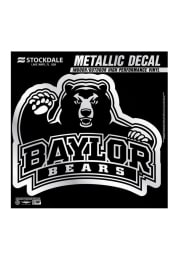 Baylor Bears 6x6 Metallic Auto Decal - Silver