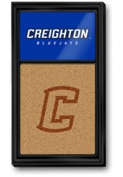 Creighton Bluejays Dual Logo Cork Noteboard Sign