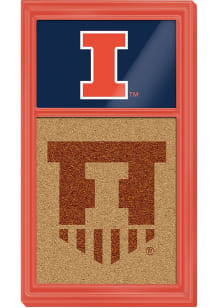 The Fan-Brand Illinois Fighting Illini Dual Logo Cork Noteboard Sign