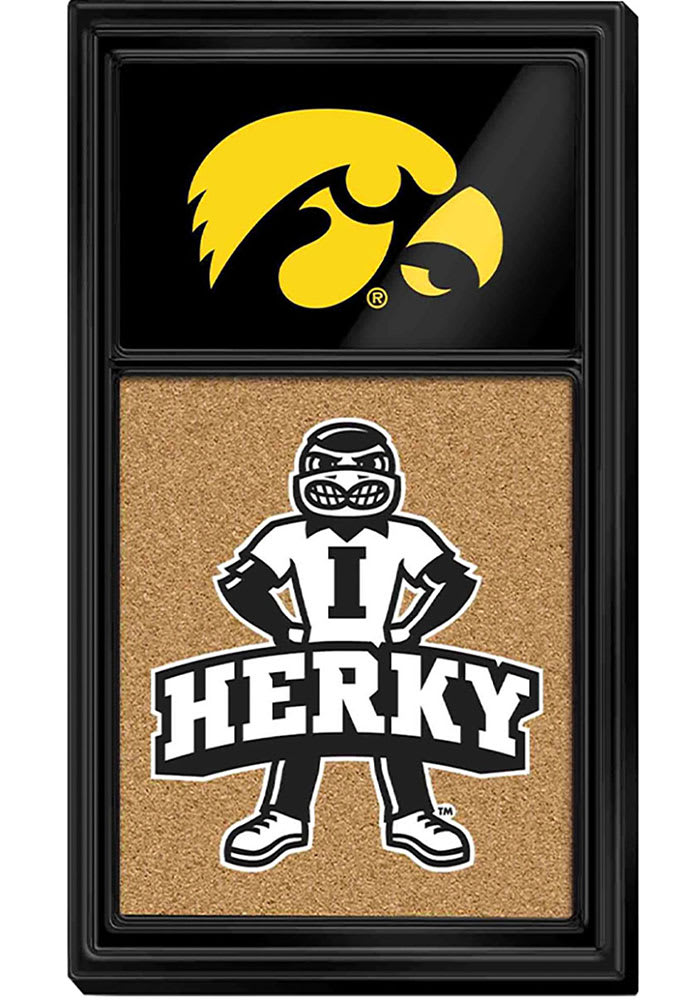 Iowa Hawkeyes Herky Cork Noteboard Sign