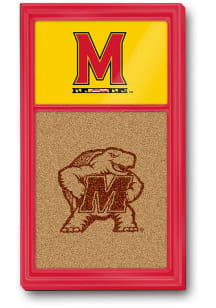 The Fan-Brand Maryland Terrapins Dual Logo Cork Noteboard Sign
