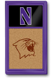 Northwestern Wildcats Dual Logo Cork Noteboard Sign