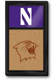 Northwestern Wildcats Dual Logo Cork Noteboard Sign