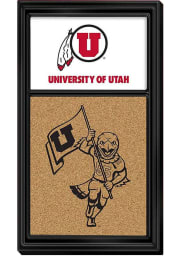 Utah Utes Swoop Cork Noteboard Sign
