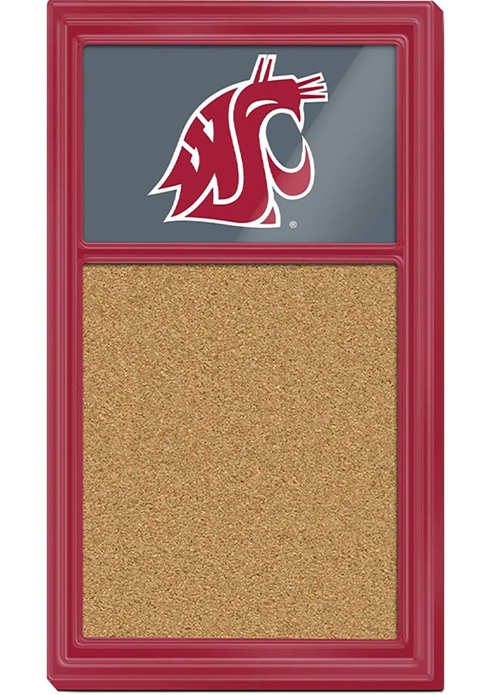 Washington State Cougars Cork Noteboard Sign