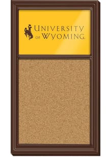 The Fan-Brand Wyoming Cowboys Dual Logo Cork Noteboard Sign