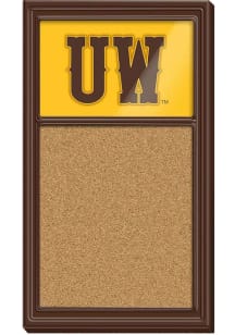 The Fan-Brand Wyoming Cowboys UW Cork Noteboard Sign