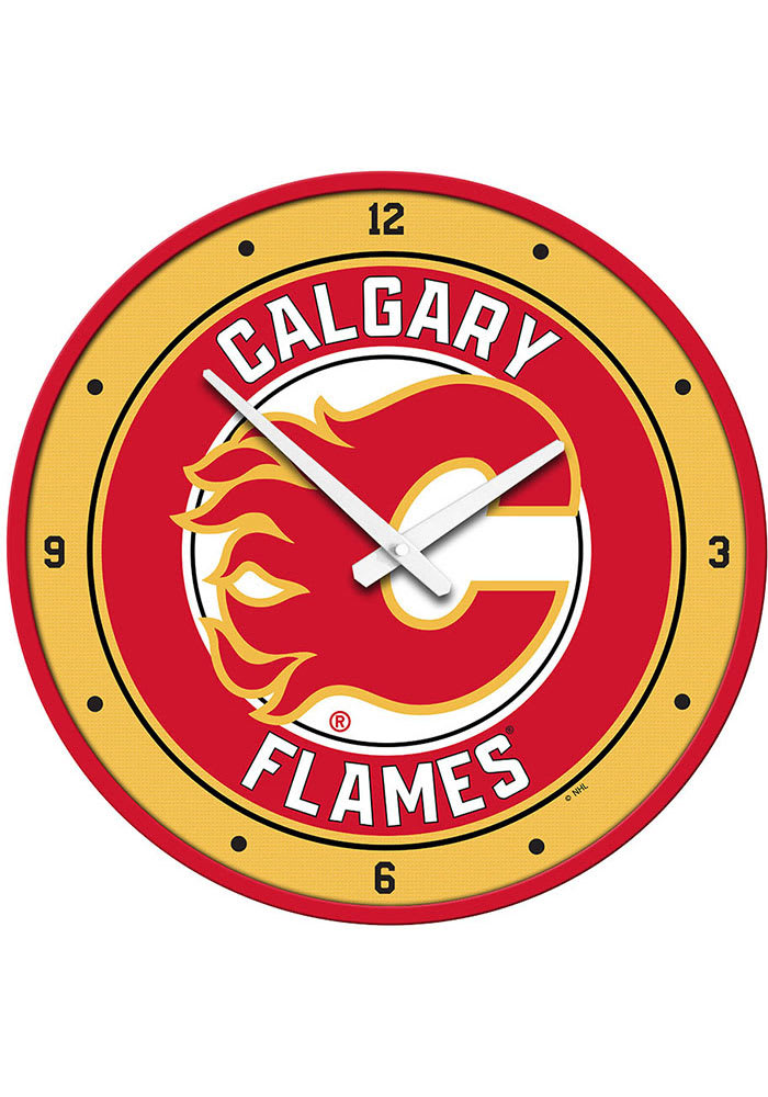 Calgary Flames Modern Disc Wall Clock