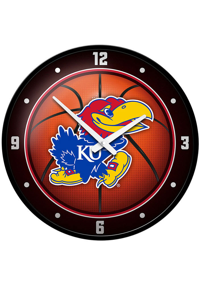 Kansas Jayhawks Basketball Modern Disc Wall Clock