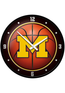 Michigan Wolverines Basketball Modern Disc Wall Clock