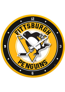 Pittsburgh Penguins Modern Disc Wall Clock
