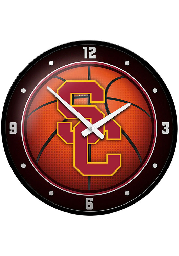 USC Trojans Basketball Modern Disc Wall Clock