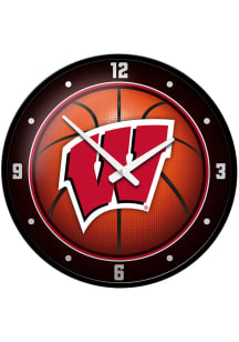 Wisconsin Badgers Basketball Modern Disc Wall Clock