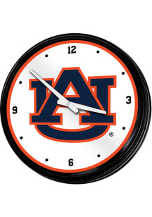 Auburn Tigers Retro Lighted Wall Clock