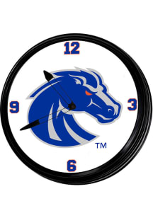 Boise State Broncos Retro Lighted Wall Clock