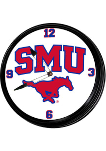 SMU Mustangs Retro Lighted Wall Clock