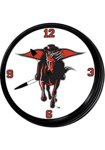 Texas Tech Red Raiders Masked Rider Retro Lighted Wall Clock