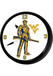 West Virginia Mountaineers Mascot Retro Lighted Wall Clock