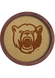 Baylor Bears Mascot Faux Barrel Framed Cork Board Sign