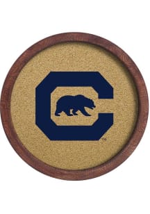 The Fan-Brand Cal Golden Bears Faux Barrel Framed Cork Board Sign